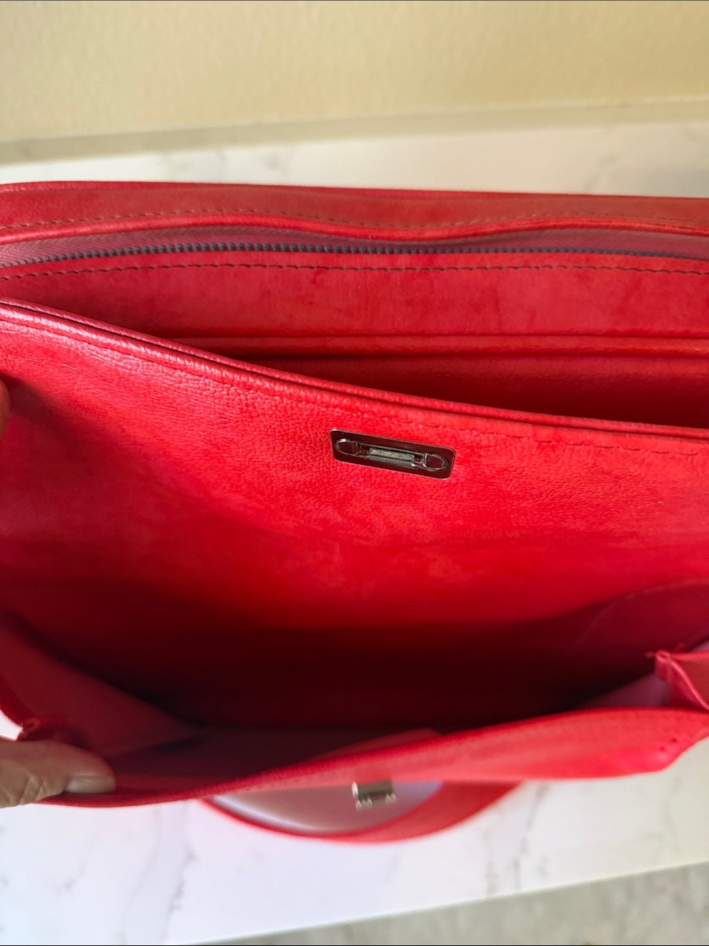 Vintage Samsonite Silouette Travel Bad Red - Picture 8 of 13